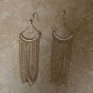 Chic Gold Chain Fringe Earrings